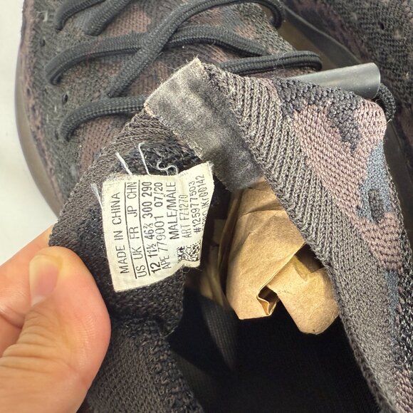 Adidas Yeezy Boost 380 Onyx Black Non-Reflective Sneakers Size 11.5 US – FZ1270 - Picture 7 of 7